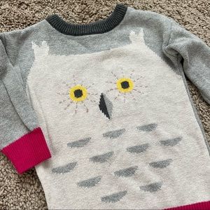 Baby Gap Girls Owl Sweater Sz 12-18 mo